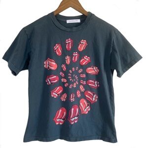 Daydreamer Rolling Stones Iconic Spiral Lips and Tongue Graphic Tee Shirt